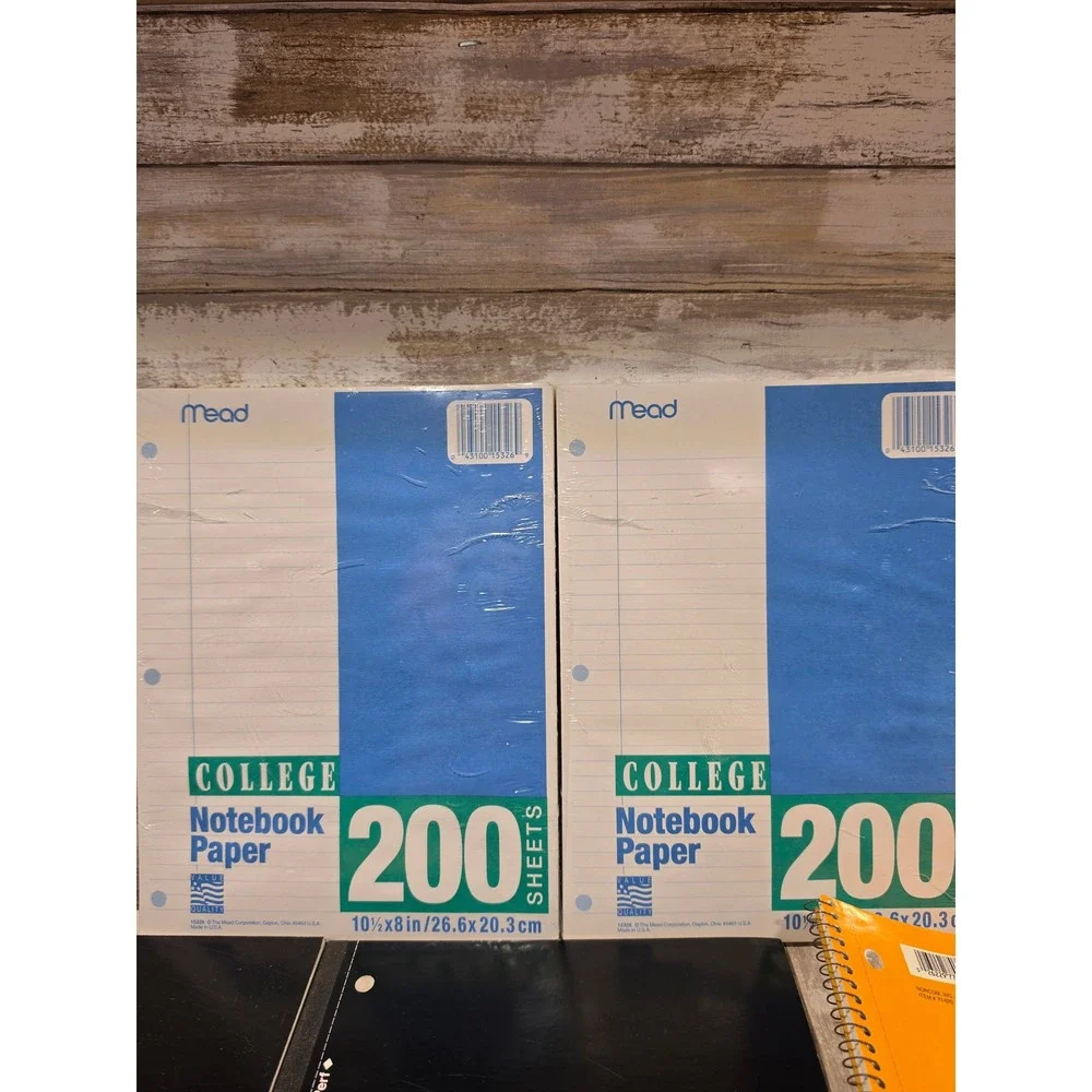 Mead Norcom Stuart Hall Notebook Bundle College Wide Ruled Paper Lot 8ct READ